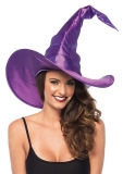 A2741PU LARGE RUCHED WITCH HAT PURPLE