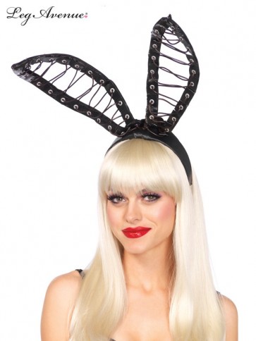 A2751 SATIN LACE UP BENDABLE BUNNY EARS OVERSIZED