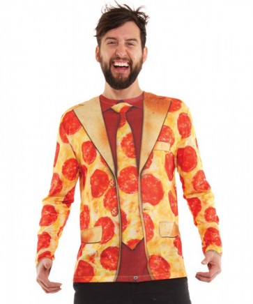 Pizza Suit Long Sleeve Top