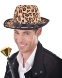 N2925 Gangster Hat Leopard Skin
