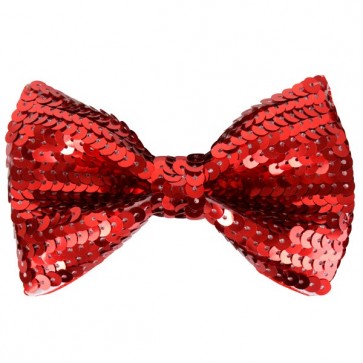 N8097 Bow Tie Sequin Red