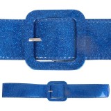 N82078B Belt Wide Glitter Blue MIN 2
