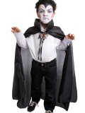 N95221 Cape Long Child with Stand Up Collar  Black
