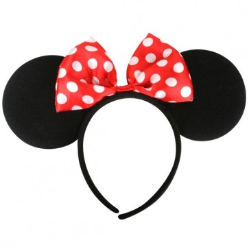 NAF0160 Mrs Mouse Ears with Bow Headband