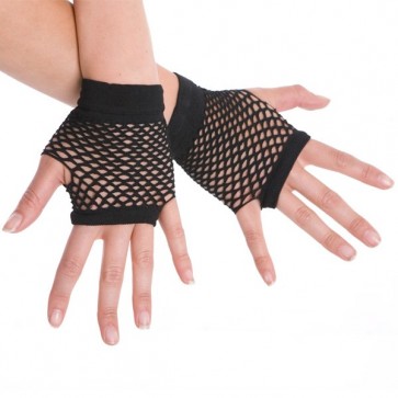  Fishnet Fingerless Short Gloves