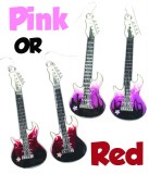ND1021 Earrings Guitar Asstd Pink & Red MIN 2