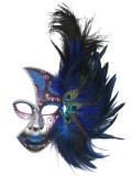 Mardi Gras Mask with Feathers