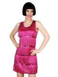  Flapper Sequin Pink Fringe Dress