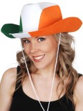 NL1173 Cowboy Hat Green, White & Orange