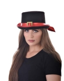 NL1339 Top Hat Black Red Band & Gold Buckle