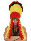 NY1107 Indian Headpiece Deluxe Yellow & Red