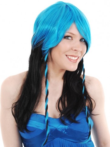 NZ20532 Astra Blue and Black Wig MIN 2 (In Bag)