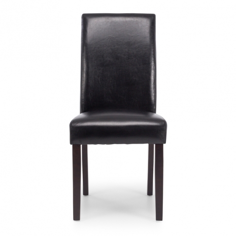 6018G0719741 Vienna PU Black Chair Dark Leg