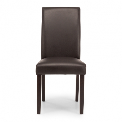 6018G1819741 Vienna PU Dk Brn Chair Dark Leg