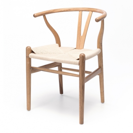 HZCWNN Wishbone Chair Natural Oak Natural Rope Seat