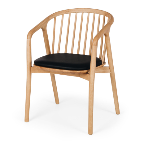 SHCHMAD NORD Chair (Natural Oak) BLK PU Seat