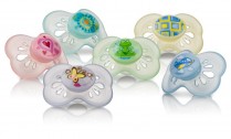 N25721 NUBY 2 PK CLASSIC OVAL PASTEL PACIFIER 0-6 MTHS**