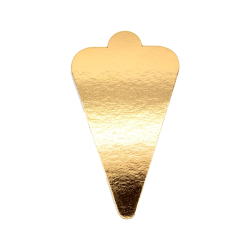 BB2120 Cake Triangle Single Serve Tab Gold Board 120x75mm