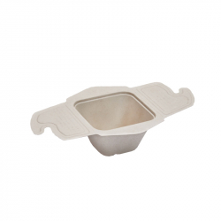 CB1240 Bowl Folding Square Pulp 16oz Sabert PFC16