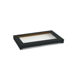 CD2262 Lid Black /window t/s Catering/Platter BLACK Medium