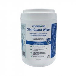 FF0167 Clini-Guard 2-in-1 Covid Disinfect'/Cleaner Wipes Canister