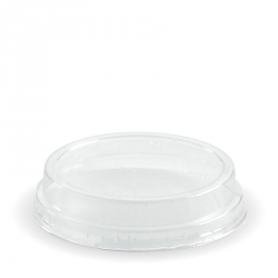 GA0076 Lid Flat Raised t/s Clear PLA BioPak Conts 60-280ml C76