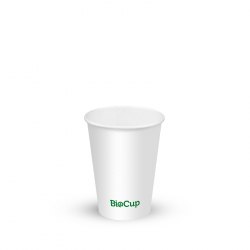 GB0202 Paper Cold Disp Water Cup 200ml 6oz BioPak White BCC673W