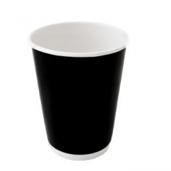 GD0031 Paper Hot Cups 8oz Cool Wall BLACK