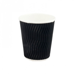 GD0044 Paper Hot Cups 8oz Cool Wave BLACK