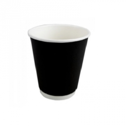 GD0084 Paper Hot Cups 12oz Cool Wall BLACK