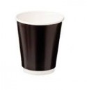 GD0091 Paper Hot Cups 12oz Black D/Wall Combo Detpak
