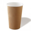 GD0126 Paper Hot Cups 16oz Brown Ripple