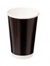 GD0131 Paper Hot Cups 16oz Black D/Wall Combo Detpak