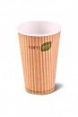 GD0141 Paper Hot Cups 16oz Brown I Am Eco Ripple Bio