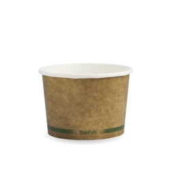 GD0322 Paper Soup Cup KRAFT 473ml, 16oz BioPak BSCK16GS