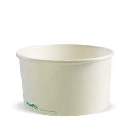 GD0423 Paper BioBowl White 32oz/1000ml BioPak BLLARGEW