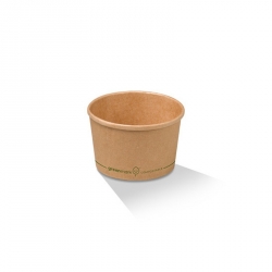 GD0452 Paper Bowl Kraft PLA Soup / Gelato 8oz, 250ml BBP8