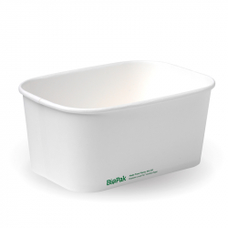 GD0512 Paper Container White Rectangular PLA 1000ml BioPak