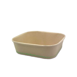 GD0550 Paper Container Kraft Square BioPBS Bamboo 750ml KSC750