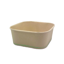 GD0554 Paper Container Kraft Square BioPBS Bamboo 1200ml KSC1200