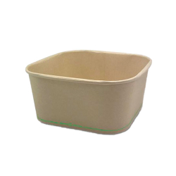 GD0556 Paper Container Kraft Square BioPBS Bamboo 1400ml KSC1400