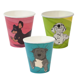 GD2109 Paper Hot Cups Eco 8oz-90 Dog Series