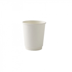 GD2118 Paper Hot Cups 8oz-90mm PLA D/Wall White Smooth RW