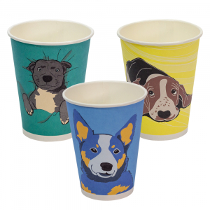 GD2210 Paper Hot Cups Eco 12oz Dog Series