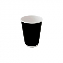 GD2215 Paper Hot Cups 12oz PLA D/Wall Black Smooth RW