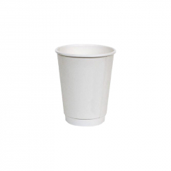 GD2217 Paper Hot Cups 12oz PLA D/Wall White Smooth RW