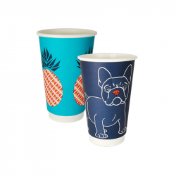 GD2307 Paper Hot Cups 16oz D/W Enviro Gallery Series EC-HC0675