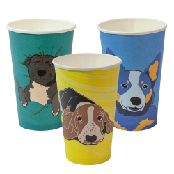 GD2309 Paper Hot Cups Eco 16oz Dog Series