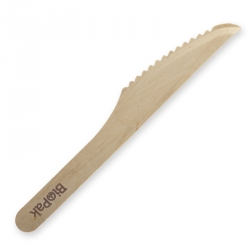 IC0034 Knives Coated Wooden 16cm BioPak