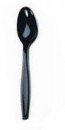IC0042 Plastic Dessert Spoons BLACK